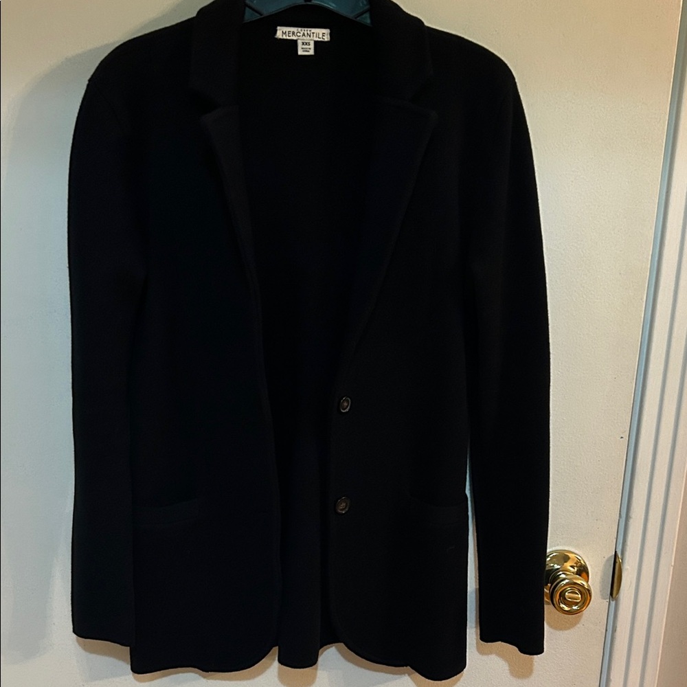 J. Crew Mercantile Black Knit Blazer Cardigan